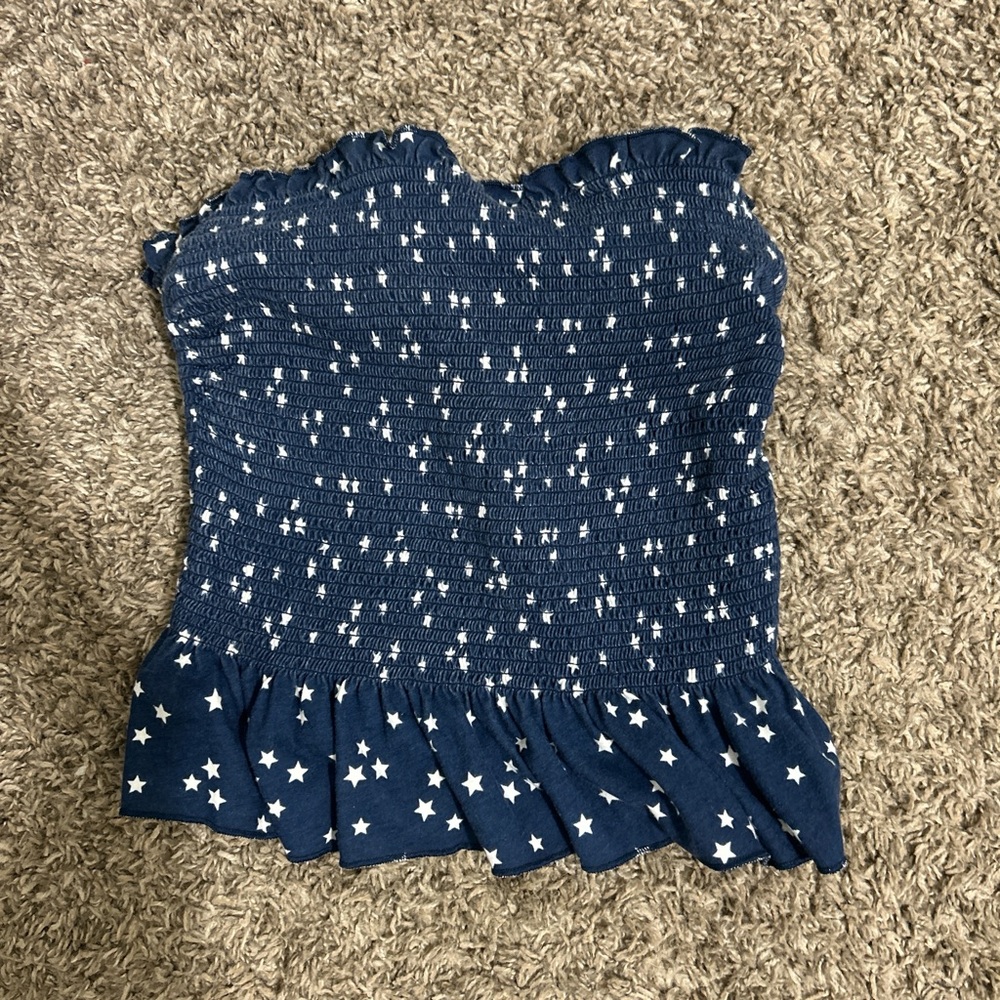 Starry Blue Smocked Top